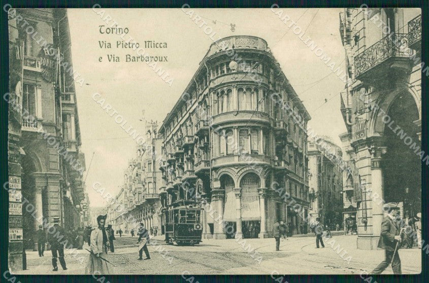 Torino Città Via Pietro Micca Tram Via Barbaroux Modiano cartolina MZ7570 – fronte