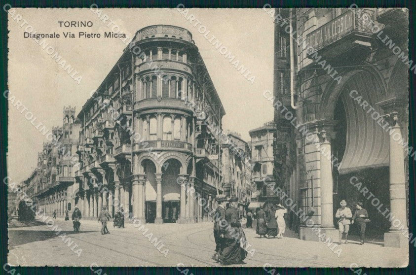 Torino Città Diagonale Via Pietro Micca Tram cartolina MZ7571 – fronte