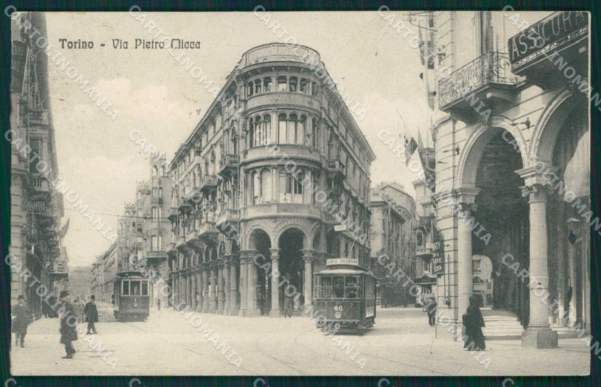 Torino Città Via Pietro Micca Tram Alterocca 12100 cartolina MZ7572 – fronte