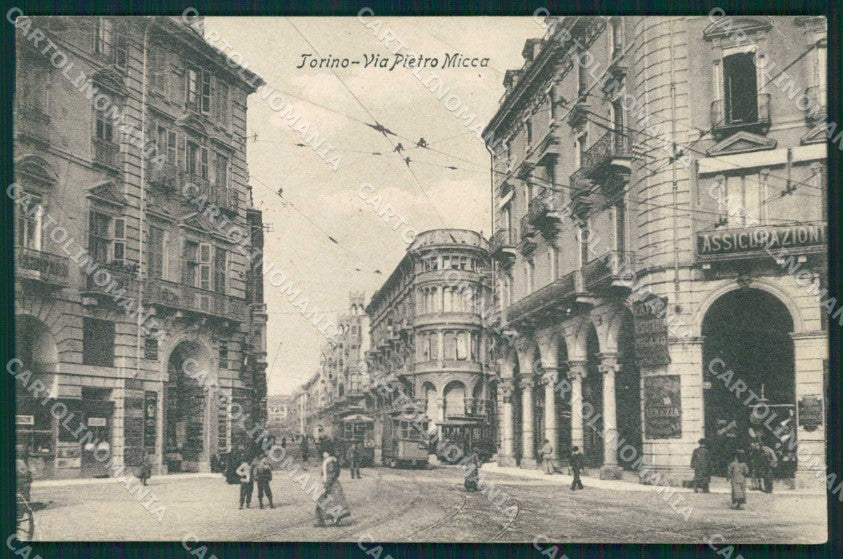 Torino Città Via Pietro Micca Tram cartolina MZ7577 – fronte