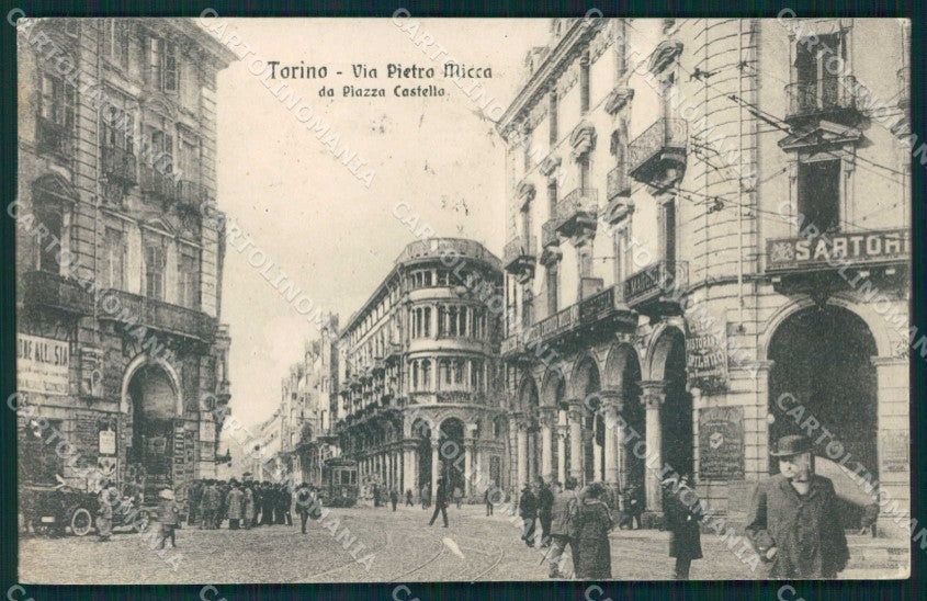 Torino Città Via Pietro Micca Tram Sartoria cartolina MZ7578 – fronte