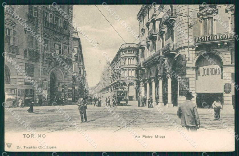 Torino Città Via Pietro Micca Tram Trenkler cartolina MZ7580 – fronte