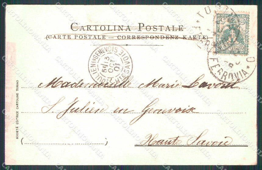 Torino Città Via Pietro Micca Tram Piazza Castello cartolina MZ7583 – retro