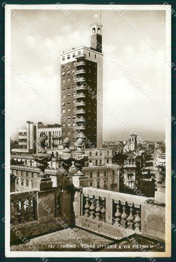 Torino Città Via Pietro Micca Torre Littoria Foto cartolina MZ7585 – fronte