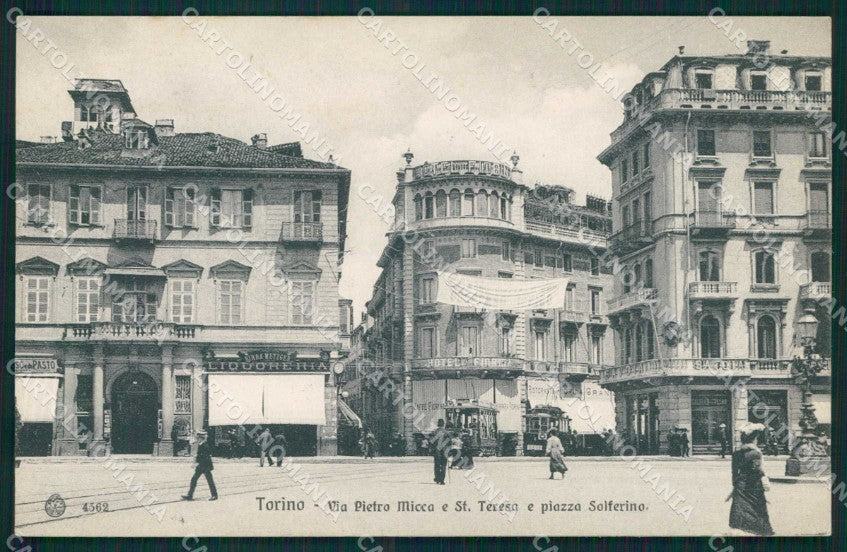 Torino Città Piazza Solferino Tram Brunner 4562 cartolina MZ7595 – fronte