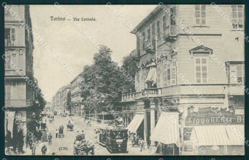 Torino Città Via Cernaia Tram Liquoreria cartolina MZ7598 – fronte