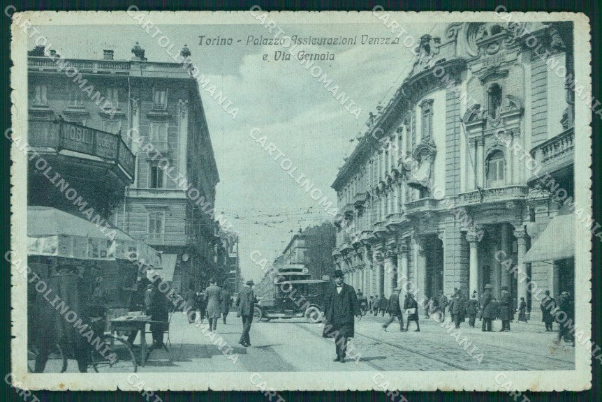 Torino Città Via Cernaia Tram Palazzo Assicurazioni Venezia cartolina MZ7602 – fronte