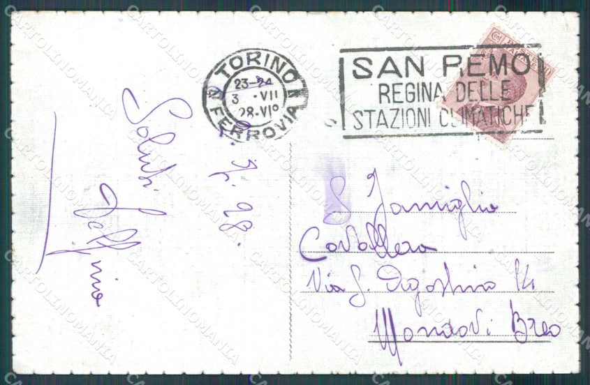 Torino Città Piazza Solferino cartolina MZ7612 – retro
