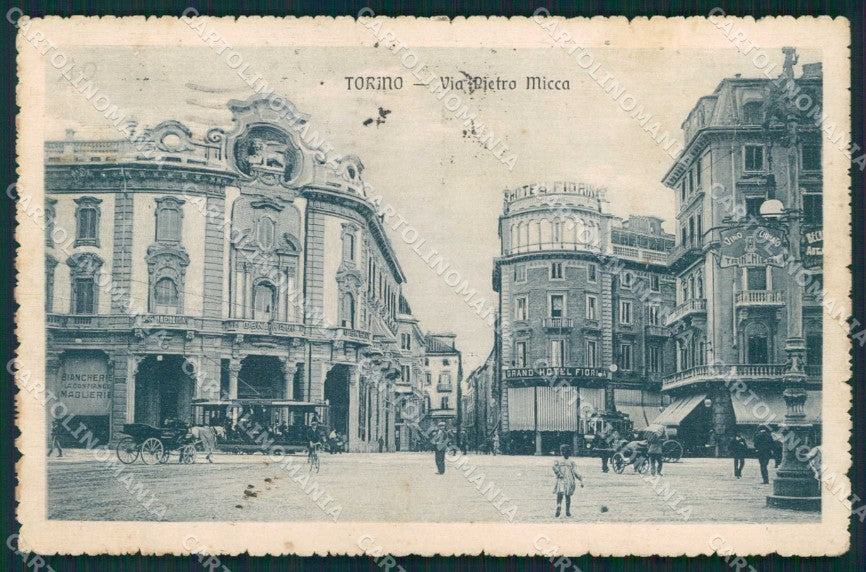 Torino Città Via Pietro Micca Tramway cartolina MZ7615 – fronte