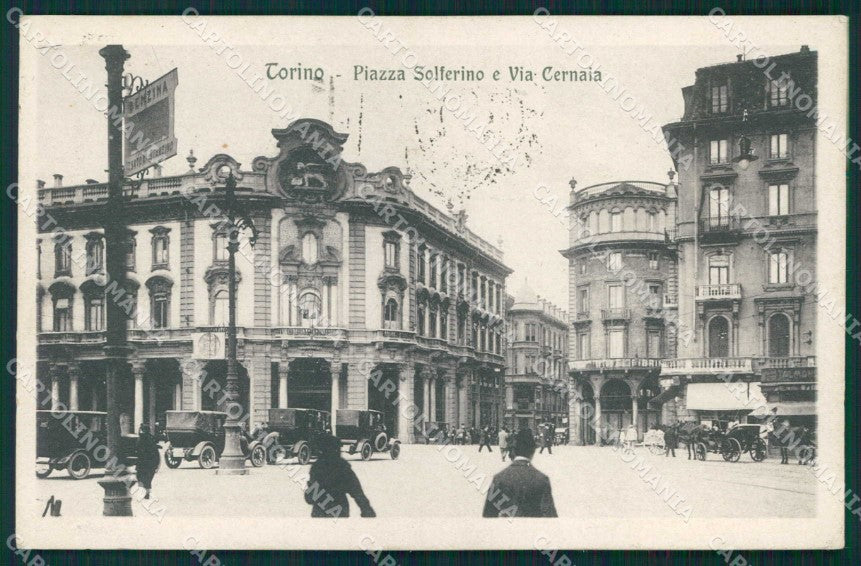 Torino Città Piazza Solferino Via Cernaia cartolina MZ7616 – fronte