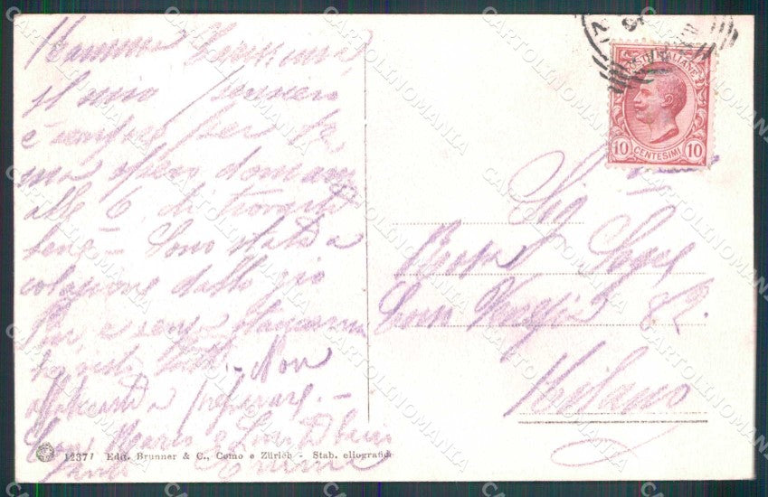 Torino Città Piazza Solferino Brunner 12377 cartolina MZ7619 – retro