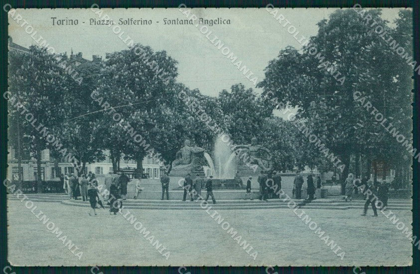 Torino Città Piazza Solferino Fontana Angelica cartolina MZ7622 – fronte