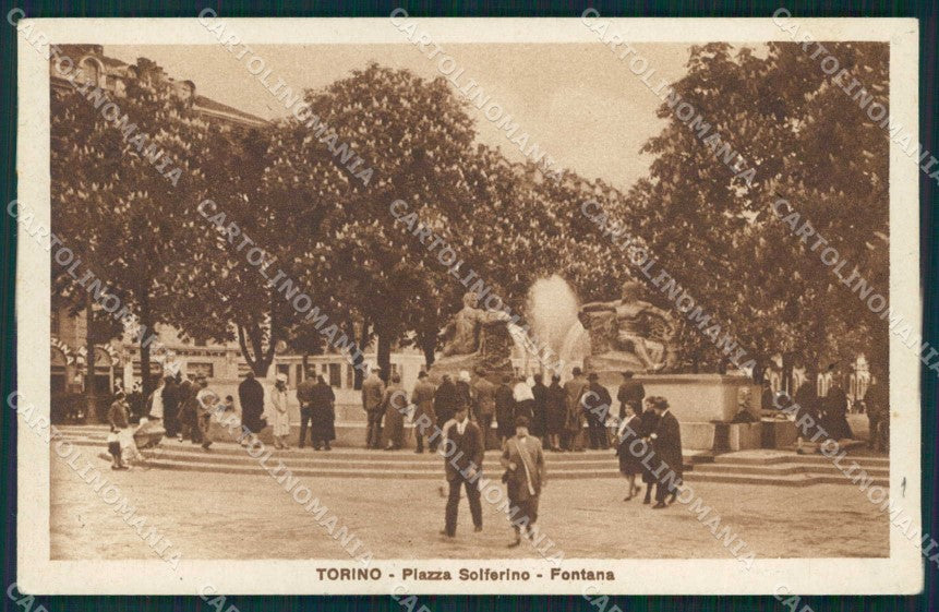 Torino Città Piazza Solferino Fontana Angelica cartolina MZ7623 – fronte