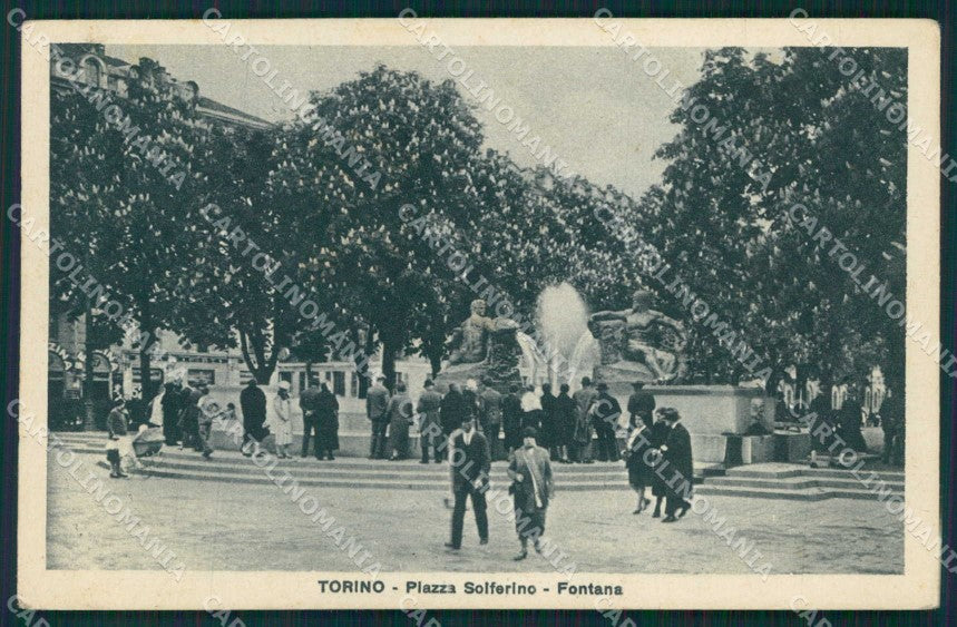 Torino Città Piazza Solferino Fontana Angelica cartolina MZ7624 – fronte