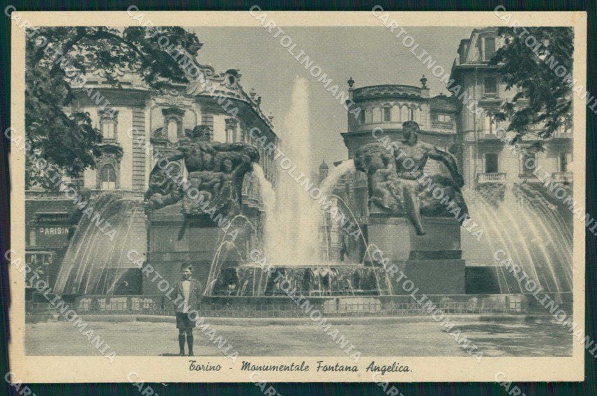 Torino Città Monumentale Fontana Angelica cartolina MZ7627 – fronte