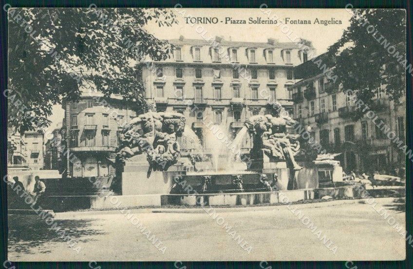 Torino Città Piazza Solferino Fontana Angelica cartolina MZ7629 – fronte