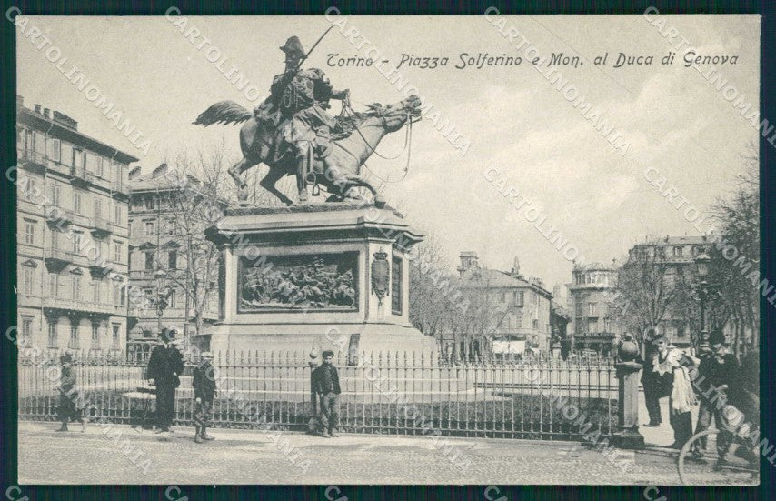Torino Città Piazza Solferino Monumento Duca di Genova cartolina MZ7634 – fronte