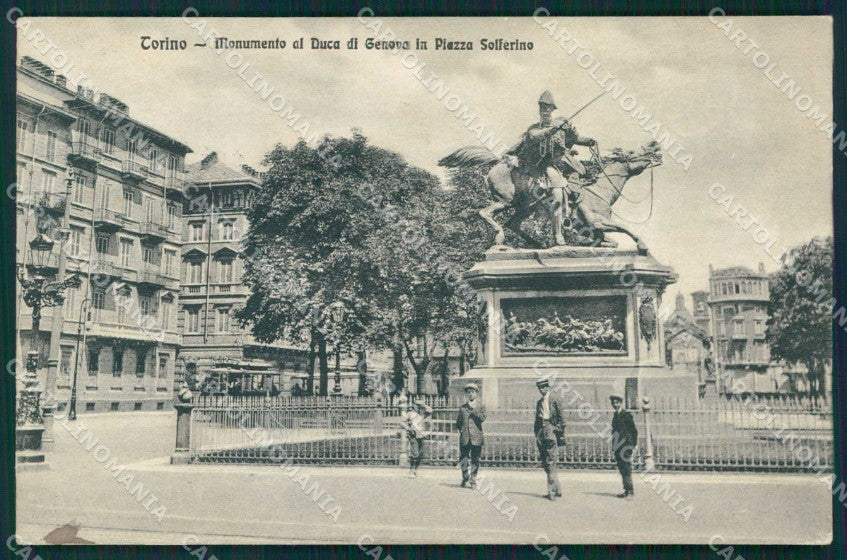 Torino Città Piazza Solferino Monumento Duca di Genova cartolina MZ7635 – fronte
