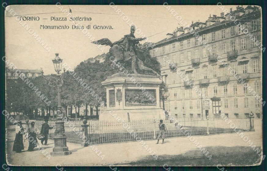 Torino Città Piazza Solferino Monumento Duca di Genova cartolina MZ7637 – fronte