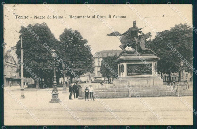 Torino Città Piazza Solferino Monumento Duca di Genova cartolina MZ7638 – fronte