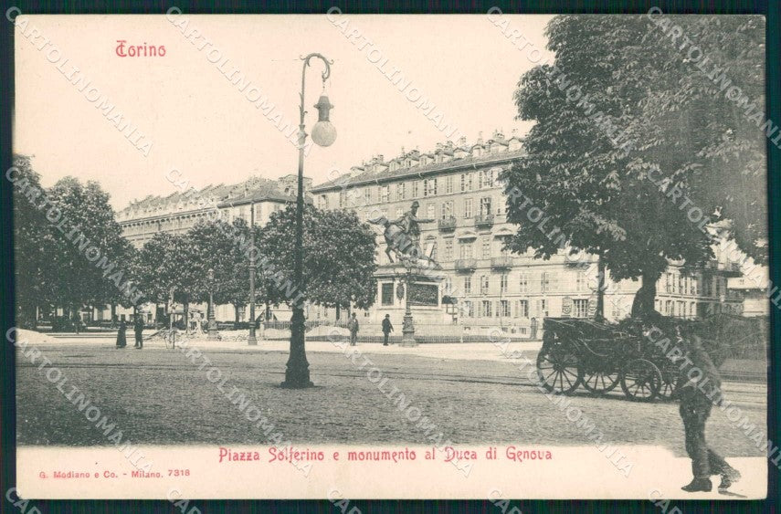 Torino Città Piazza Solferino Duca Genova Modiano 7318 cartolina MZ7640 – fronte