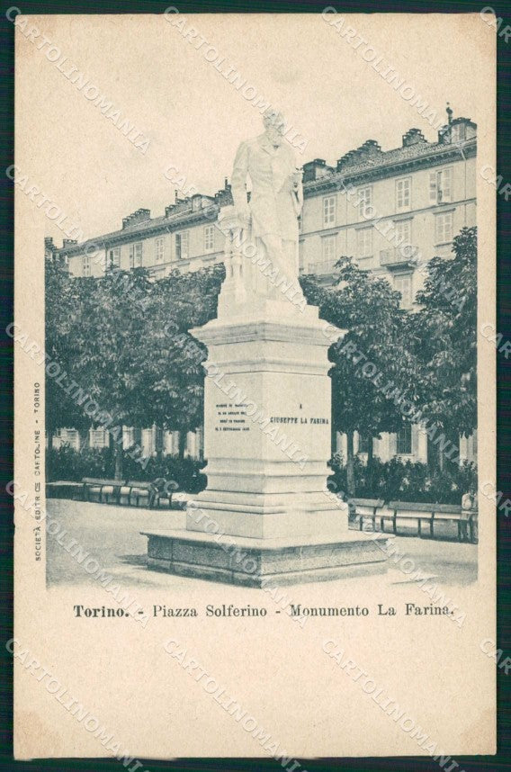 Torino Città Piazza Solferino Monumento La Farina cartolina MZ7642 – fronte