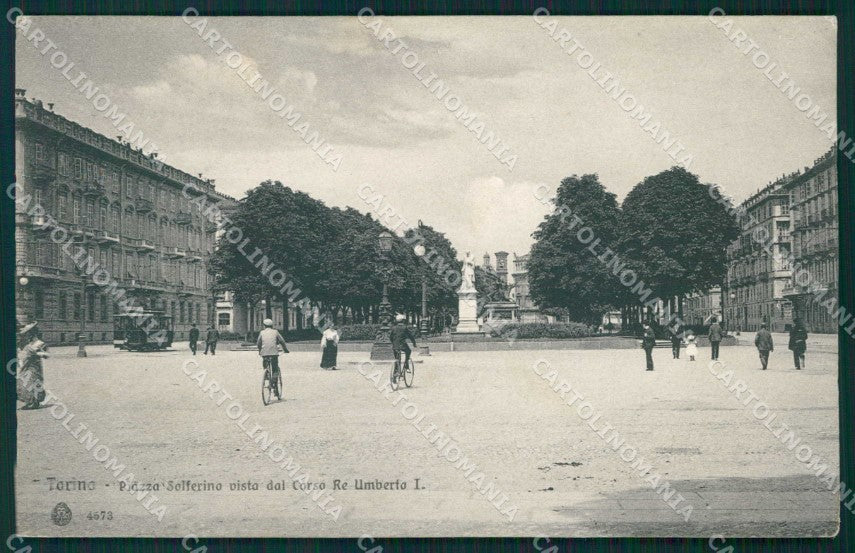 Torino Città Piazza Solferino Tram Brunner 4573 cartolina MZ7645 – fronte