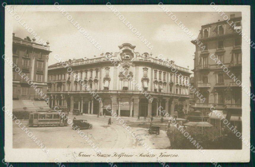 Torino Città Piazza Solferino Tram Foto cartolina MZ7668 – fronte