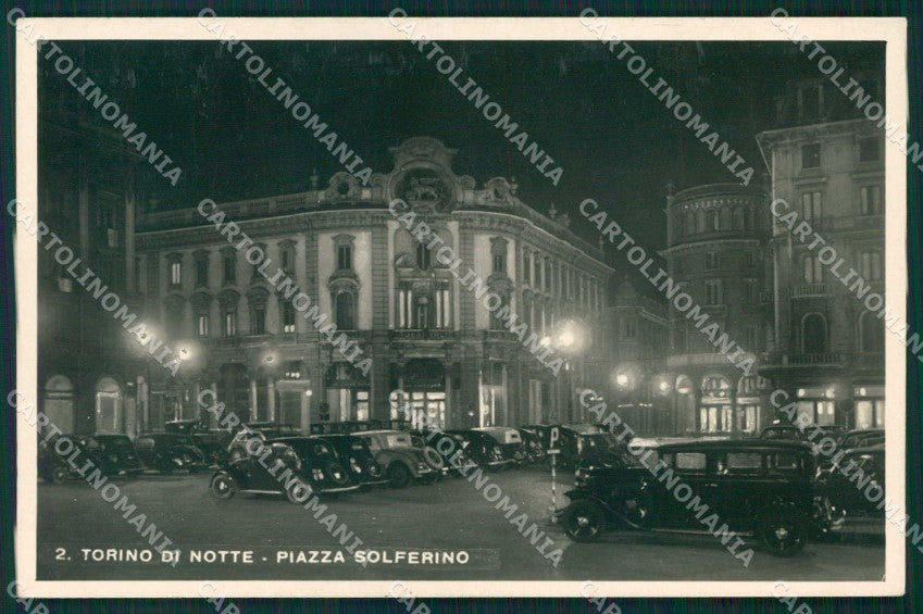Torino Città Piazza Solferino Notturno Foto cartolina MZ7670 – fronte