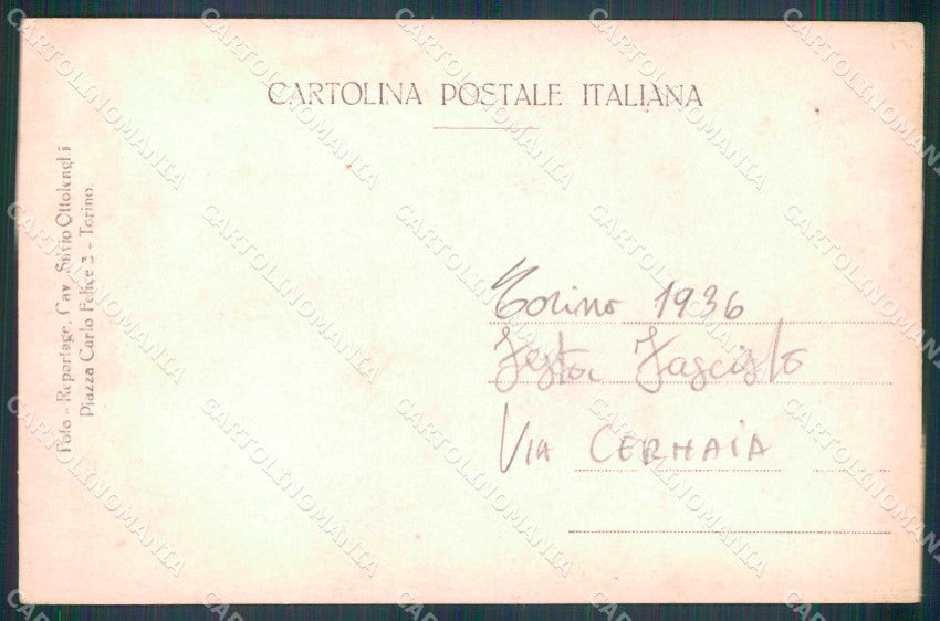 Torino Città Via Cernaia Festa Fascista Fascismo Foto cartolina MZ7676 – retro