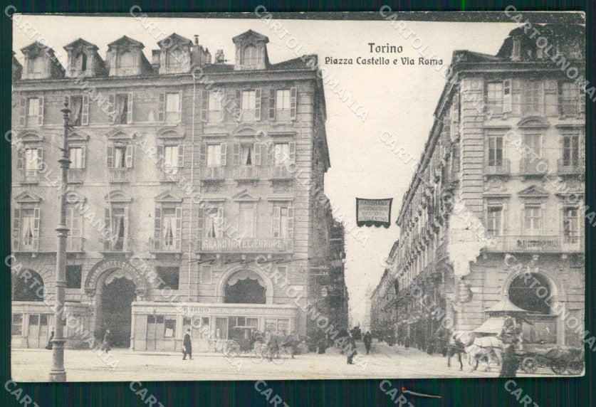 Torino Città Piazza Castello Via Roma cartolina MZ7680 – fronte