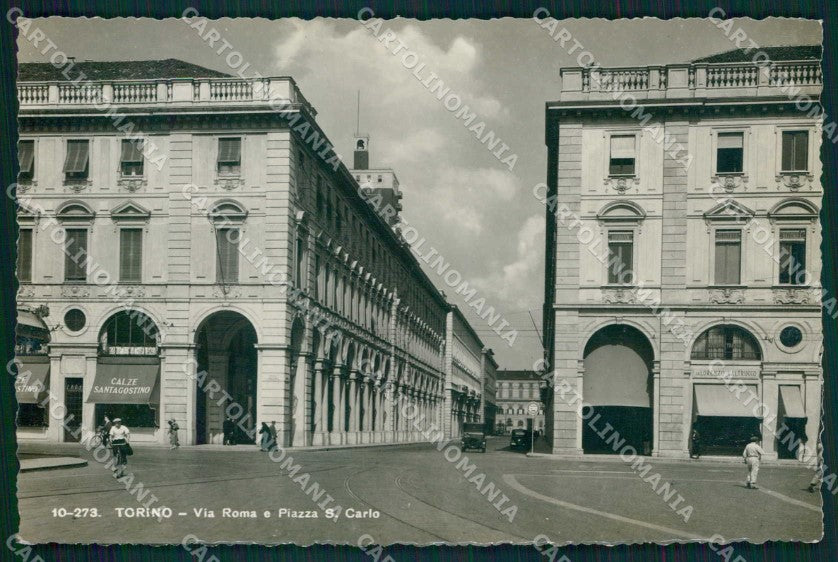 Torino Città Via Roma Piazza San Carlo Brunner 10 273 Foto cartolina MZ7708 – fronte