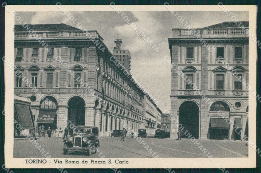 Torino Città Via Roma da Piazza San Carlo cartolina MZ7712 – fronte