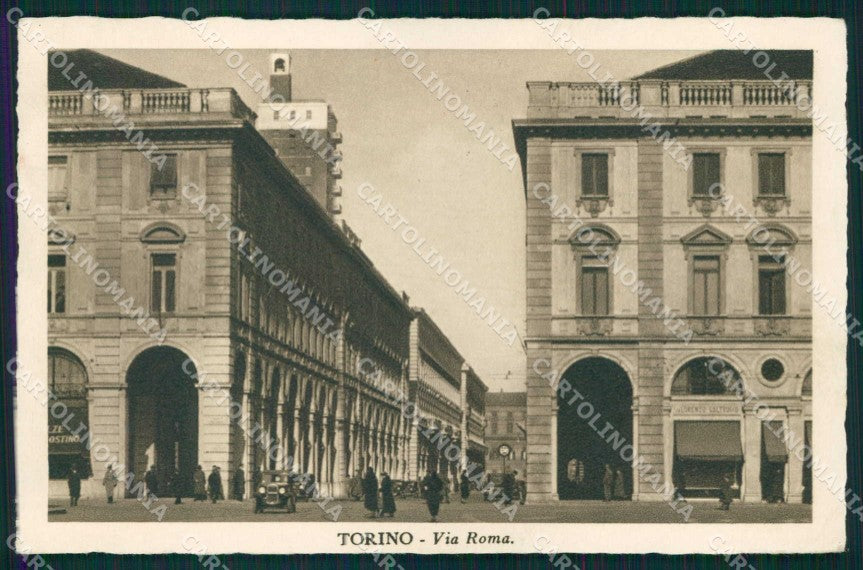 Torino Città Via Roma Torre Littoria cartolina MZ7713 – fronte