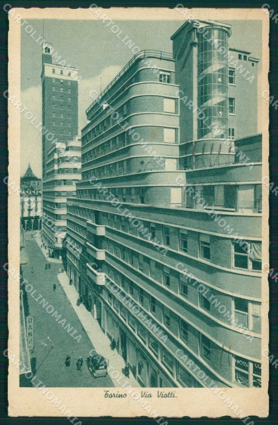 Torino Città Via Viotti Torre Littoria cartolina MZ7717 – fronte