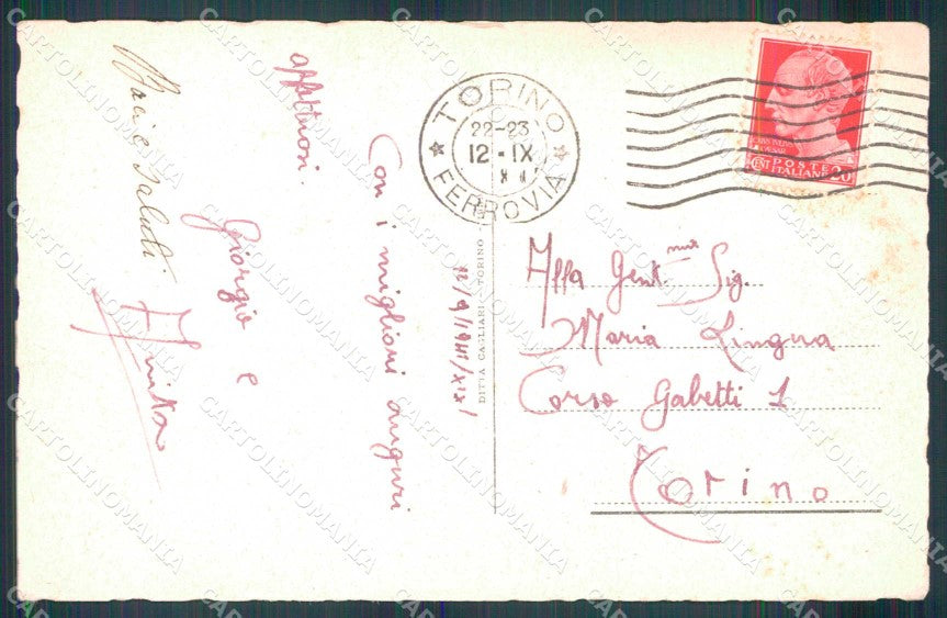 Torino Città Via Viotti Torre Littoria cartolina MZ7717 – retro