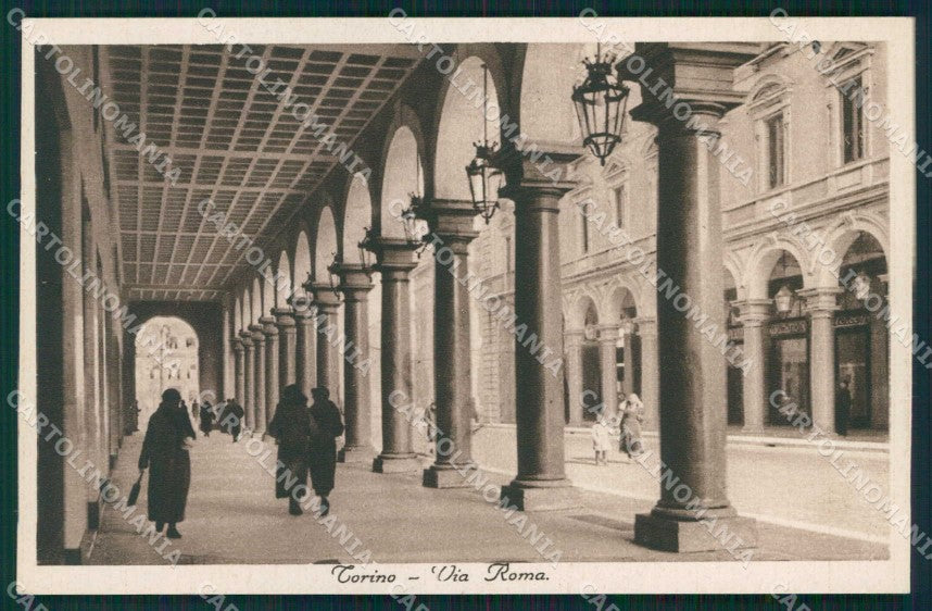 Torino Città Via Roma Portici cartolina MZ7724 – fronte