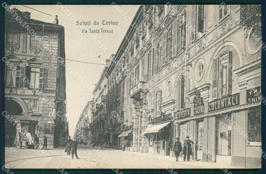 Torino Città Saluti da Via Santa Teresa cartolina MZ7727 – fronte
