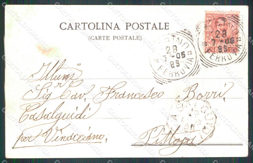 Torino Città Piazza San Carlo Tram cartolina MZ7729 – retro
