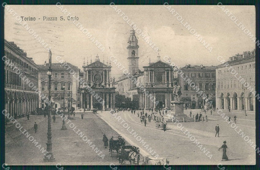 Torino Città Piazza San Carlo cartolina MZ7739 – fronte