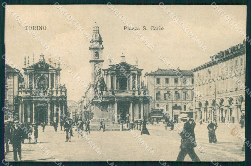 Torino Città Piazza San Carlo cartolina MZ7746 – fronte