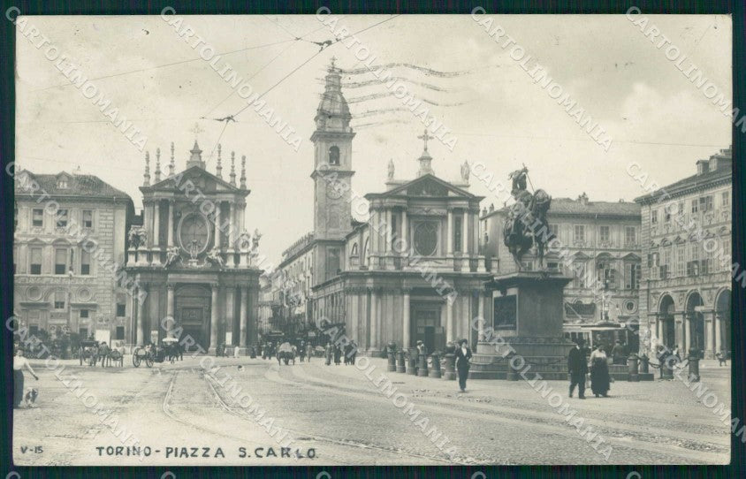 Torino Città Piazza San Carlo Foto cartolina MZ7753 – fronte