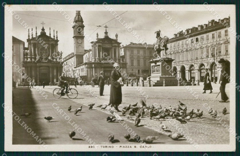Torino Città Piazza San Carlo Piccioni Foto cartolina MZ7756 – fronte