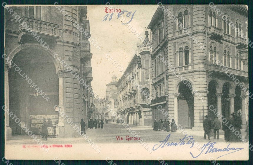 Torino Città Via Genova Modiano 7384 cartolina MZ7770 – fronte
