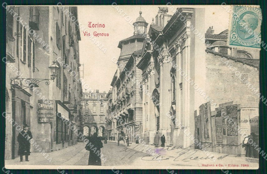 Torino Città Via Genova Modiano 7346 cartolina MZ7774 – fronte