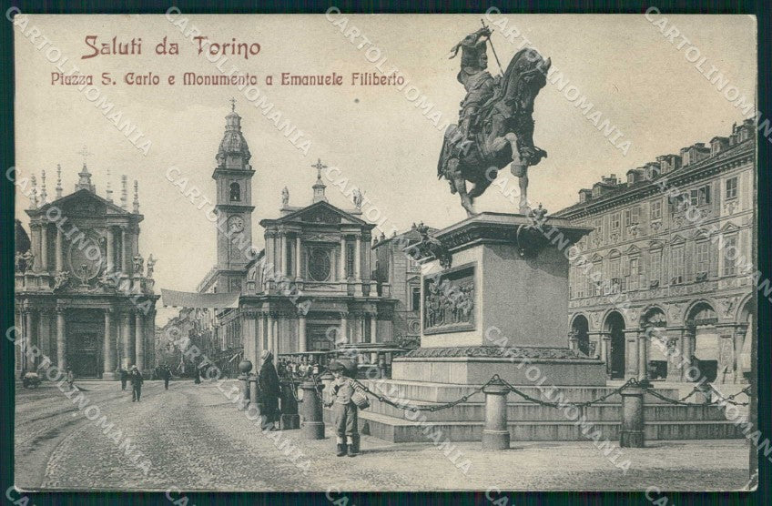 Torino Città Saluti da Piazza San Carlo Alterocca 7728 cartolina MZ7777 – fronte