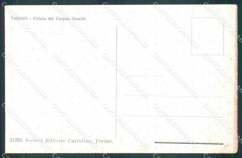 Torino Città Facciata Basilica Corpus Domini cartolina MZ7801 – retro