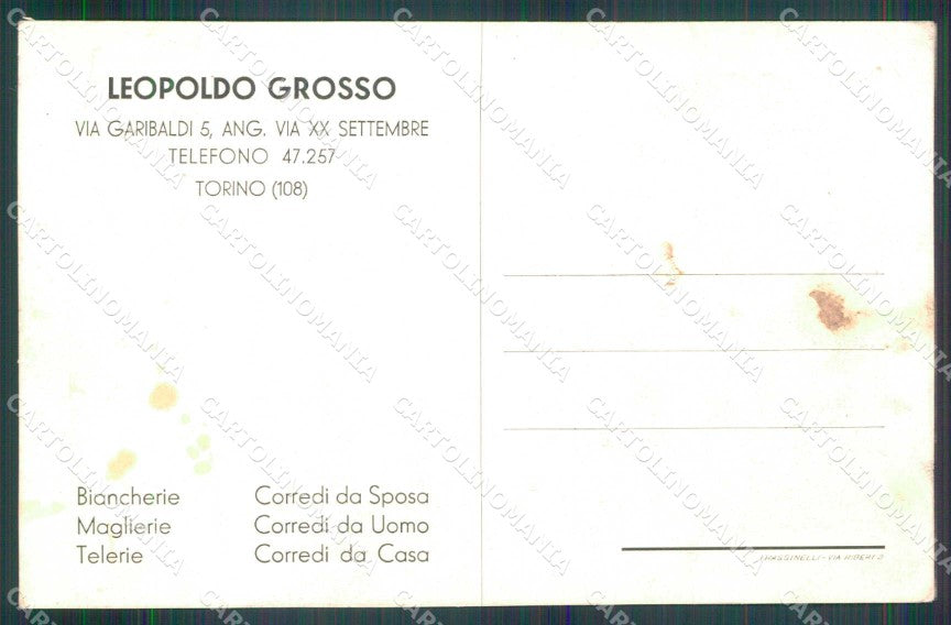 Torino Città Via Garibaldi Via XX Settembre cartolina MZ7802 – retro