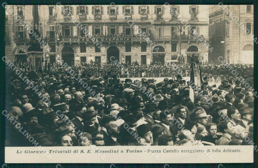 Torino Città Giornate Trionfali Mussolini Fascismo Foto cartolina MZ7821 – fronte