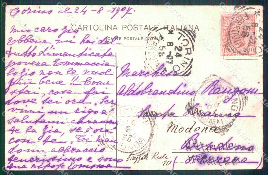Torino Città Piazza Castello Tram Modiano 10086 cartolina MZ7837 – retro
